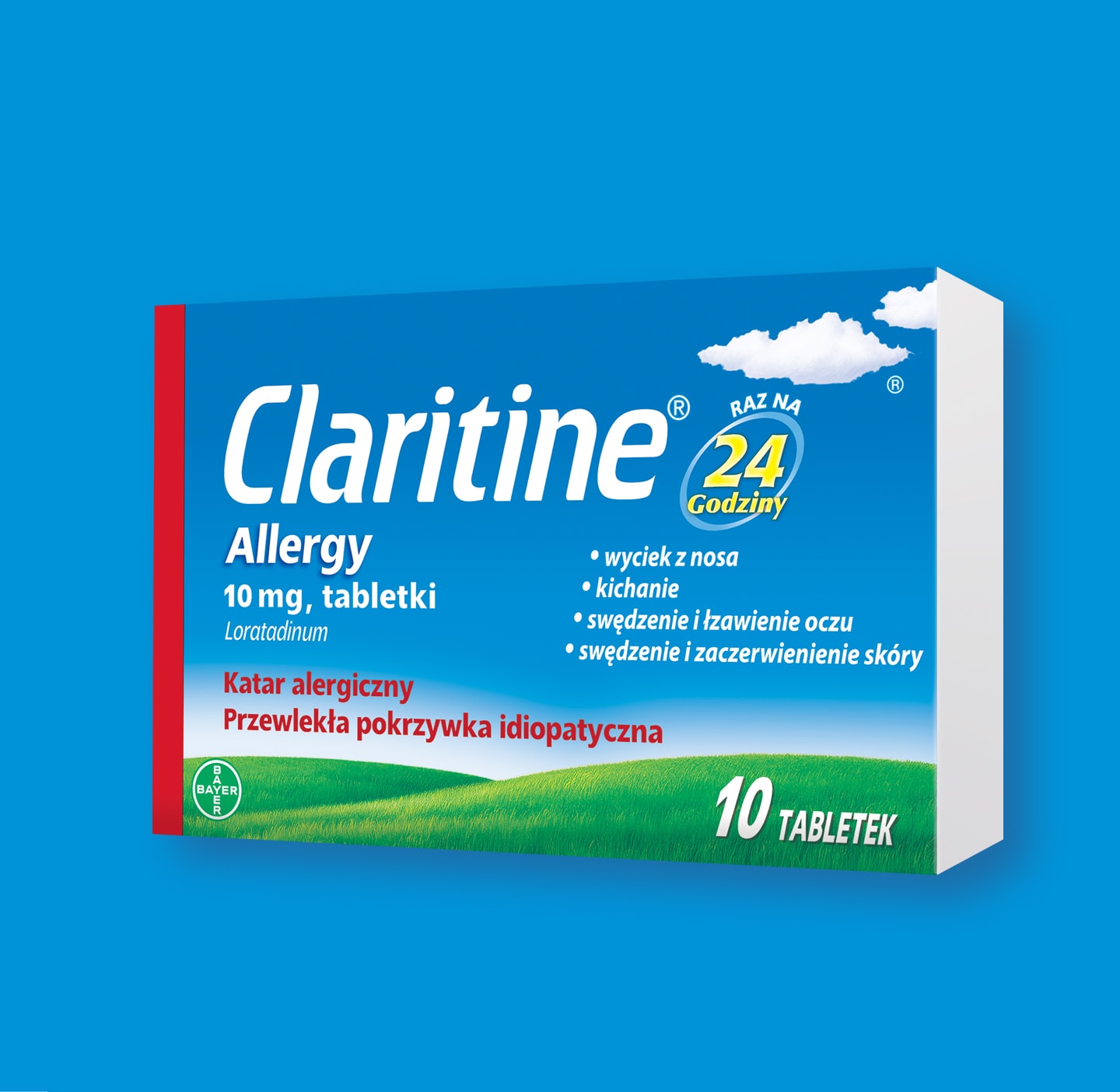Opakowanie 7 tabletek na alergię Claritine Allergy