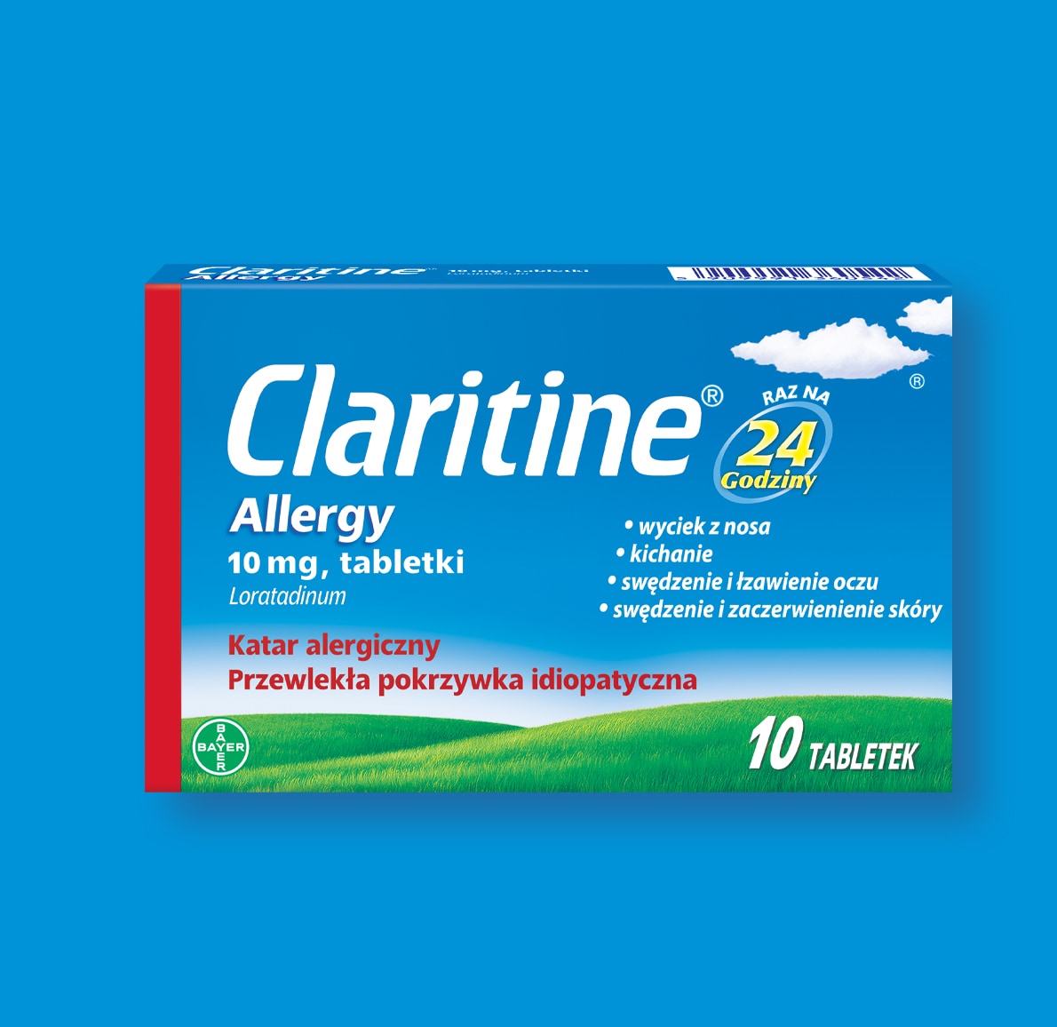 Opakowanie 7 tabletek na alergię Claritine Allergy